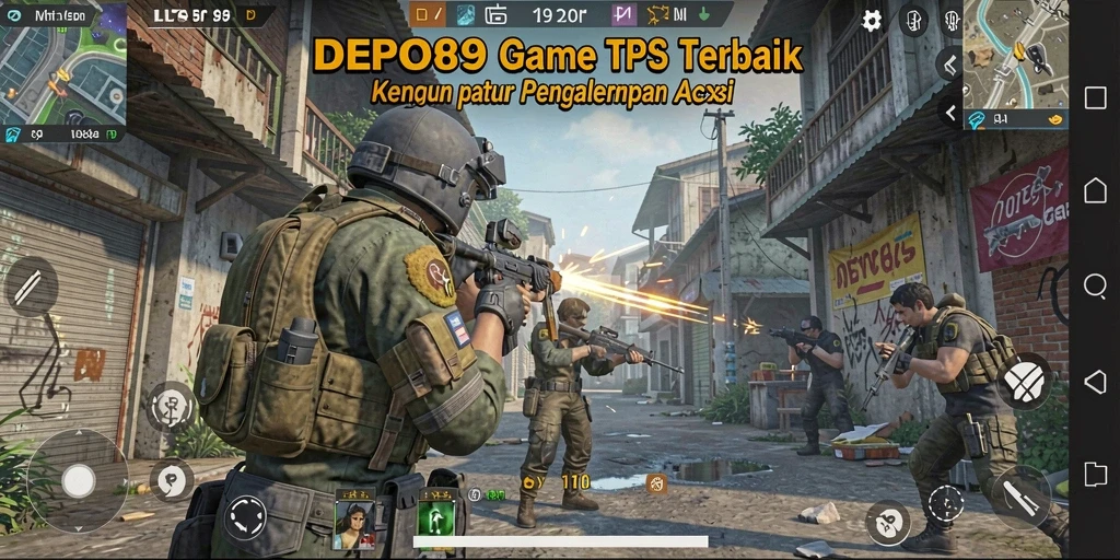 Tampilan gameplay menarik dari DEPO89 di medan perang TPS.