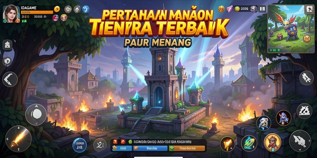 Gameplay seru Tower Defense di IDAGAME dengan strategi menara.