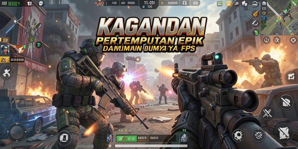 Screenshot KAGANDAN yang menampilkan pertempuran seru dalam game FPS.