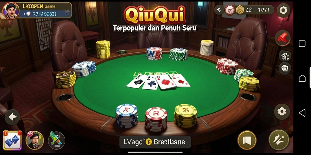 Screenshot dari gameplay seru LKOPEN QiuQiu.