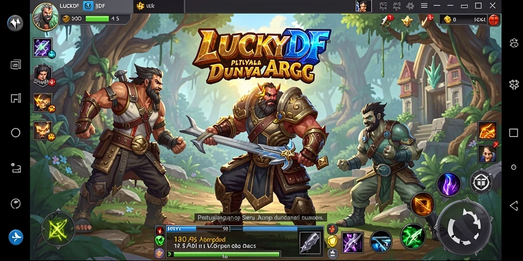 Tampilan gameplay seru dalam dunia ARPG LUCKYDF.