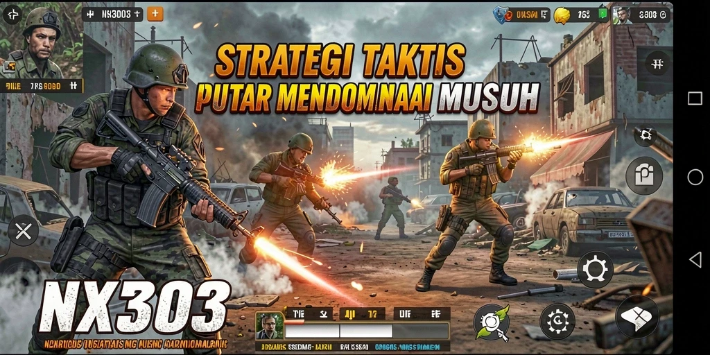Tangkapan layar NX303 menampilkan aksi gameplay strategi yang intens dan menarik.