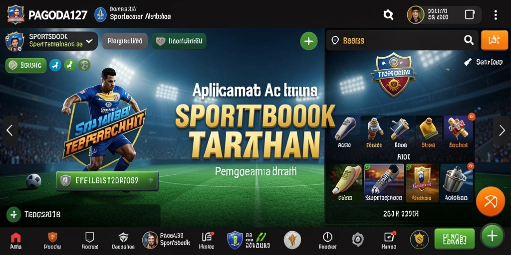 Tampilan screenshot utama PAGODA127 yang menampilkan fitur taruhan olahraga.