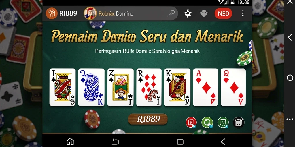 Tampilan menarik dari permainan Domino RI889 saat dimainkan.
