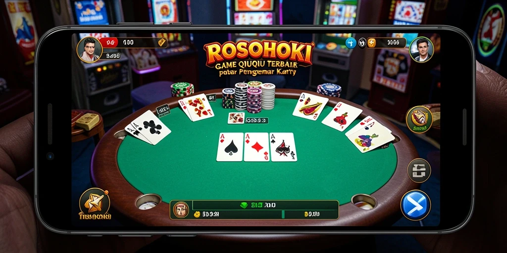 Screenshot gameplay QiuQiu yang menampilkan keseruan bermain kartu.