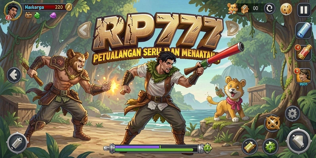 Tangkapan layar gameplay RP777 yang menampilkan petualangan mendebarkan.