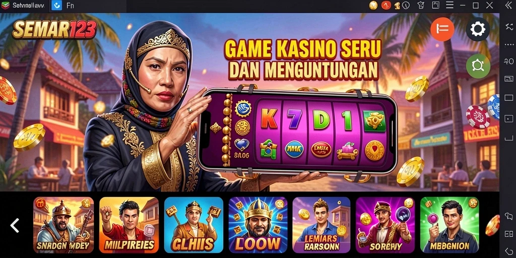 Tampilan antarmuka gameplay Kasino yang menarik dan intuitif.