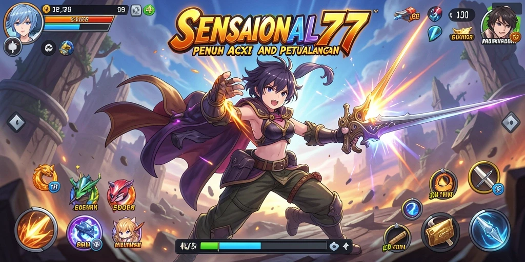 Gameplay menegangkan dalam SENSATIONAL77 dengan karakter Anime yang kaya.