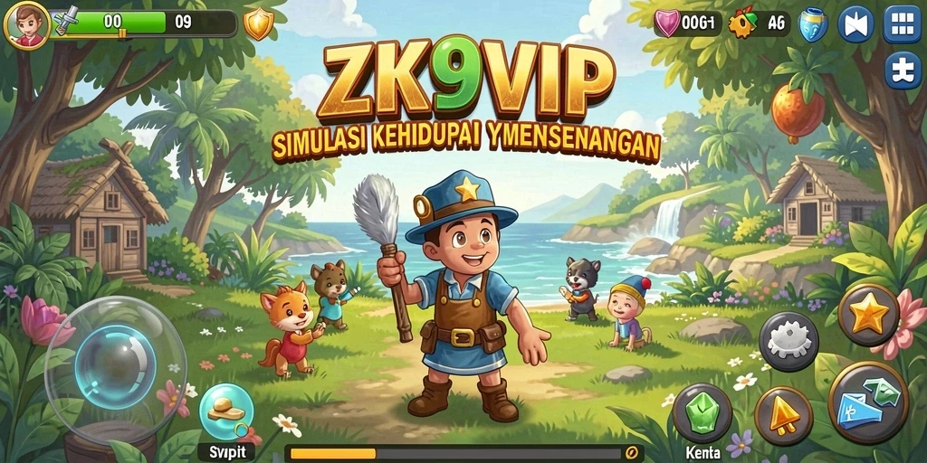 Tampilan utama ZK9VIP dengan grafik simulasi yang menakjubkan.