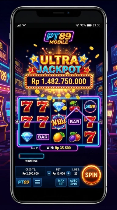 Tampilan utama aplikasi pt89 dengan kategori yang jelas.